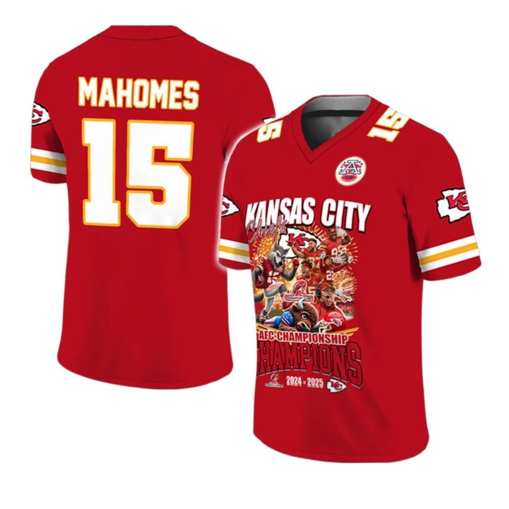 Chiefs AFC Champions 2025 Jersey - Grishko.com T-Shirts, Hoodie, Sweatshirt | WearSparks.com (Image 2)