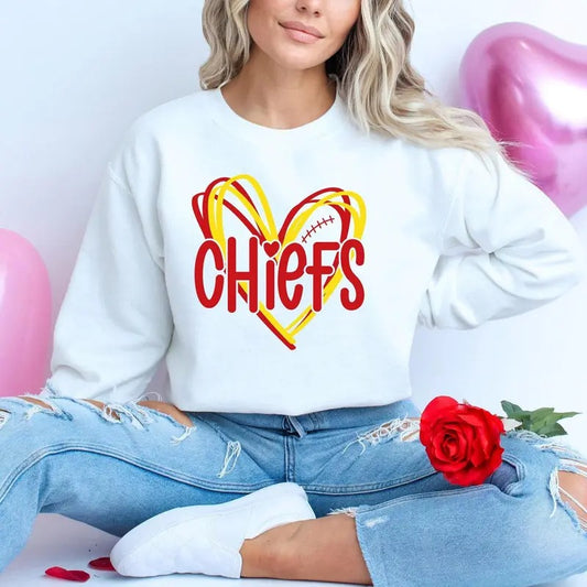 Chiefs Sweatshirt,Chiefs in My Heart Shirt,Football Sweatshirt,Gift For Football Fan,Chiefs Heart Love Shirt,Chiefs...