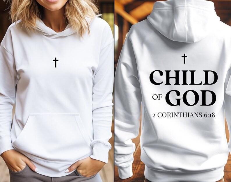 Child of God Bible Verse Hoodie Christian Hoodies Christian Merch Mens Christian Streetwear Jesus Hoodie Christian...