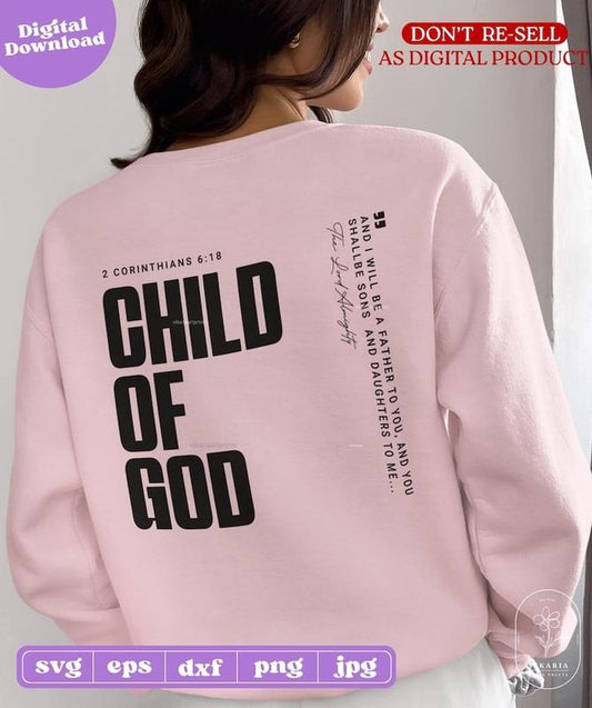 Child of God Shirt, Corinthians 6 , Inspirational , Bible , Jesus , Faith , Religious , Pray sweater and Hoodie Sweatshirt