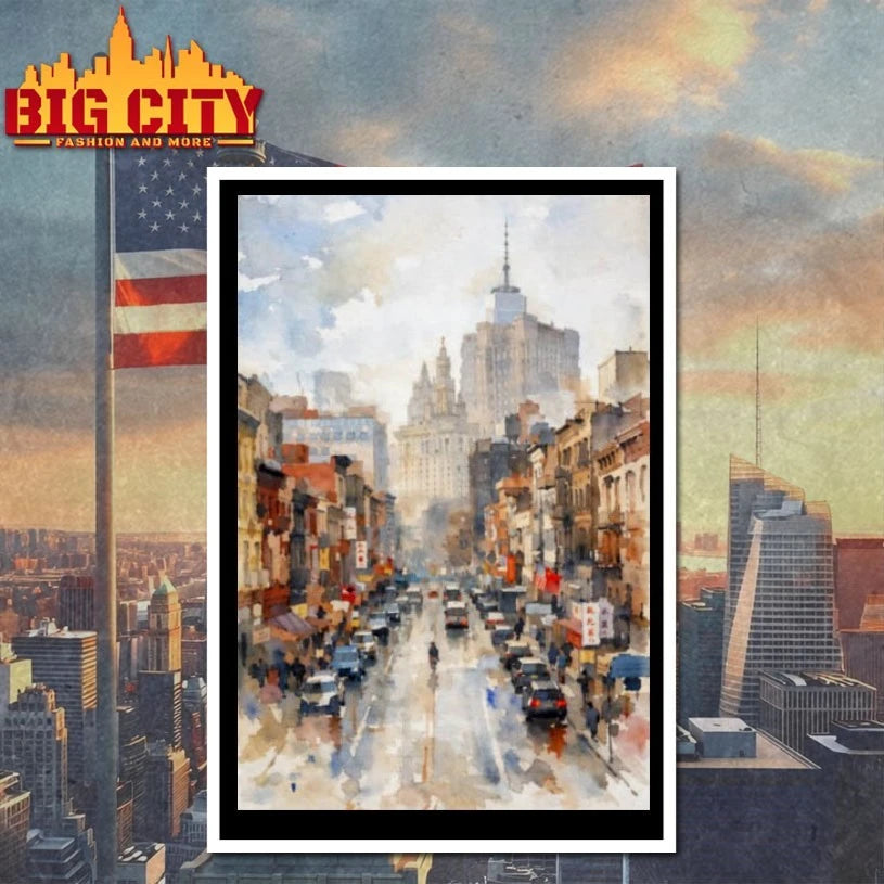Chinatown Manhattan NYC Watercolor shirt