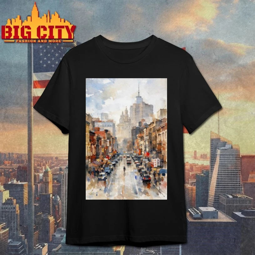 Chinatown Manhattan NYC Watercolor shirt
