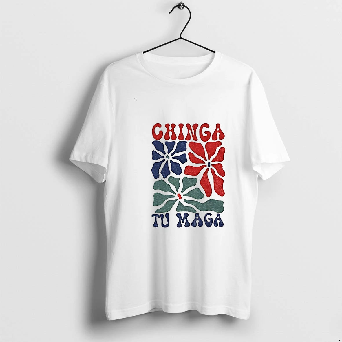 Chinga Tu Maga Vibrant Floral Graphic Tshirts Sweater