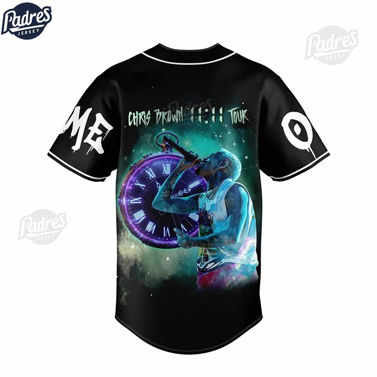 Chris Brown 11:11 Tour Custom Baseball Jersey - Padres Jersey Oasis: Elevate Your Baseball Style Game T-Shirts,... (Image 3)
