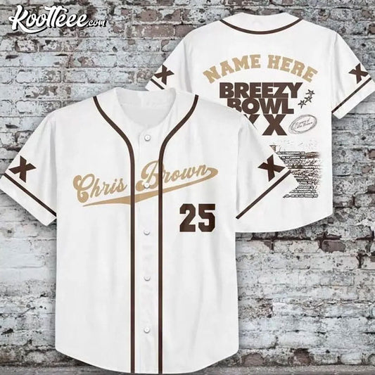 Chris Brown Breezy Bowl XX Custom Baseball Jersey