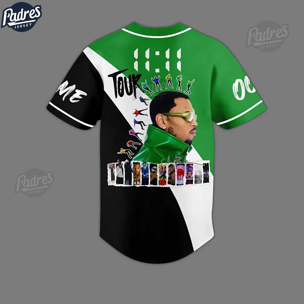 Chris Brown Tour Custom Baseball Jersey Style - Padres Jersey Oasis: Elevate Your Baseball Style Game T-Shirts,... (Image 3)