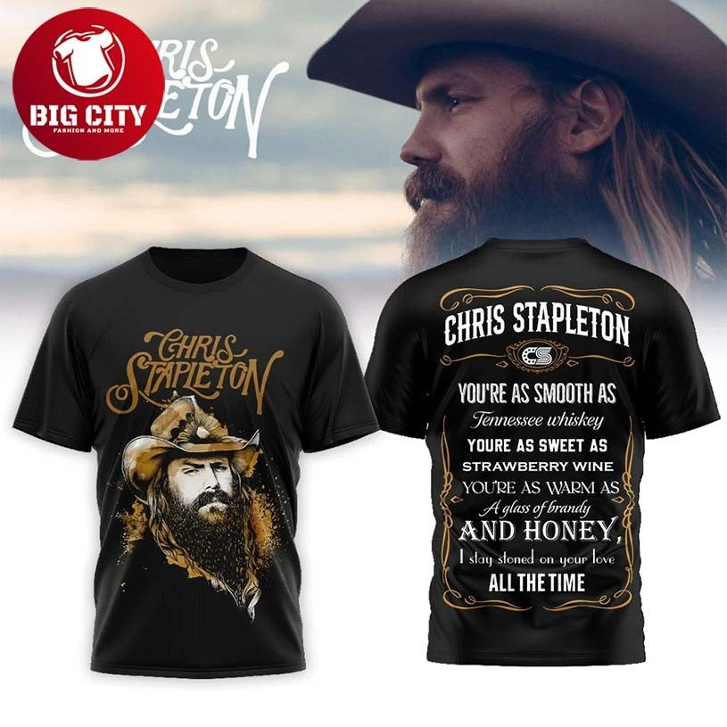 Chris Stapleton Country Music Tennessee Whiskey 2026 Two Sided Shirt
