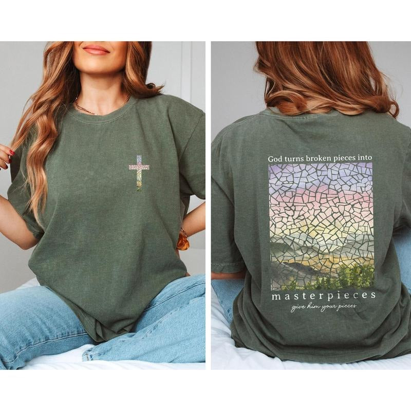 Christian Shirts Comfort Colors Bible Verse Shirt Christian TShirt Religious Gift Jesus Shirt Christian Apparel T Shirt...