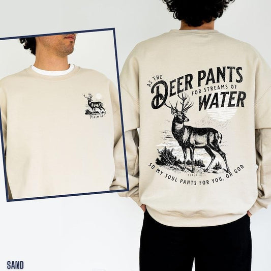 Christian Sweatshirt for Men Christian Crewneck Men Jesus Pullover Deer Hunter Shirt for Man Religious Gift for Him Bible...