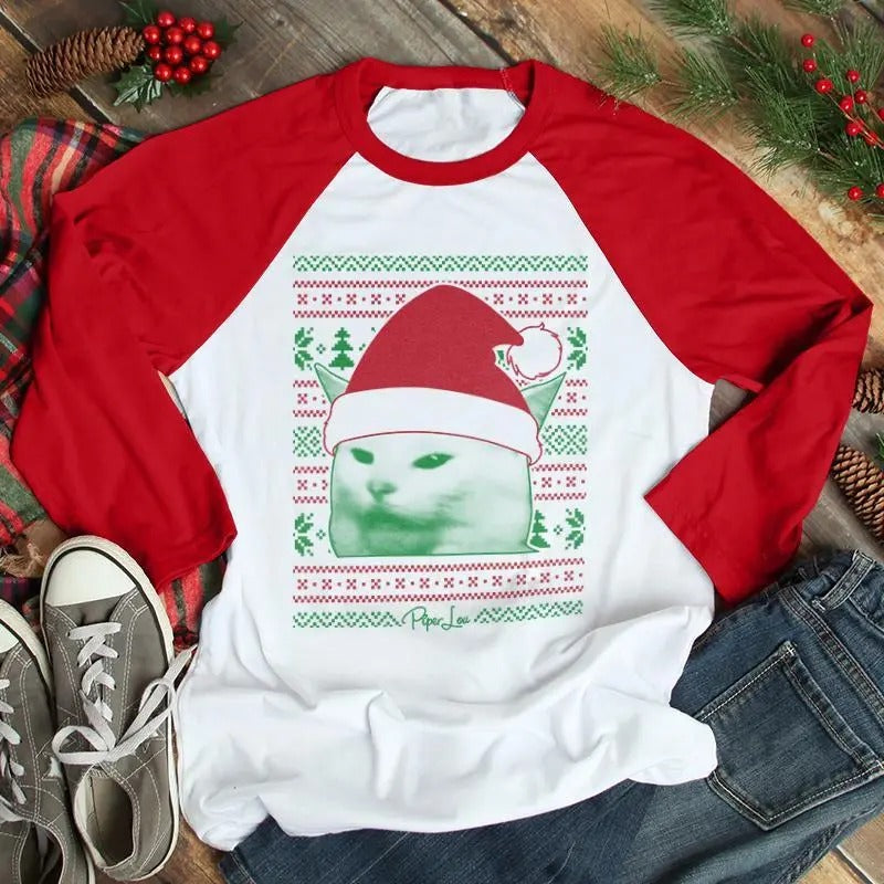 Christmas | Cat Being Yelled At Christmas Apparel T-Shirts, Hoodie, Sweatshirt | WearSparks.com