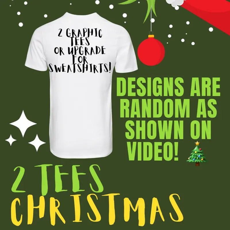 Christmas 2 Tee or Sweatshirt Bundle * designs shown in video Hoodie | WearSparks.com