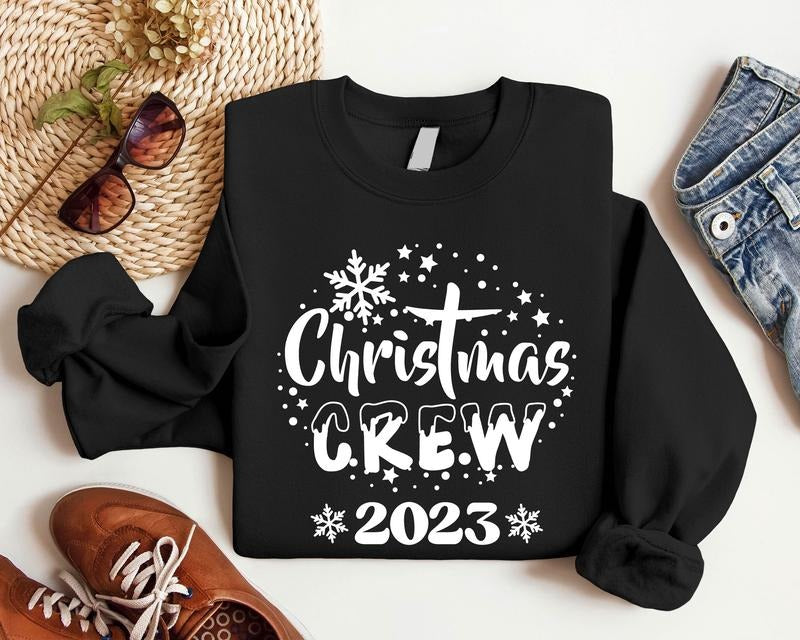 Christmas Crew 2023 Sweatshirt, Cousin Squad Matching Holiday Sweater, Christmas Family Reunion Gift, Winter Holiday...