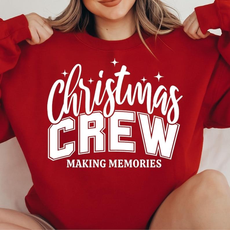 Christmas Crew SVG PNG, Making Memories, Family Matching Shirts SVG, Retro Christmas Svg for Cricut, Png for , Cricut Cut...