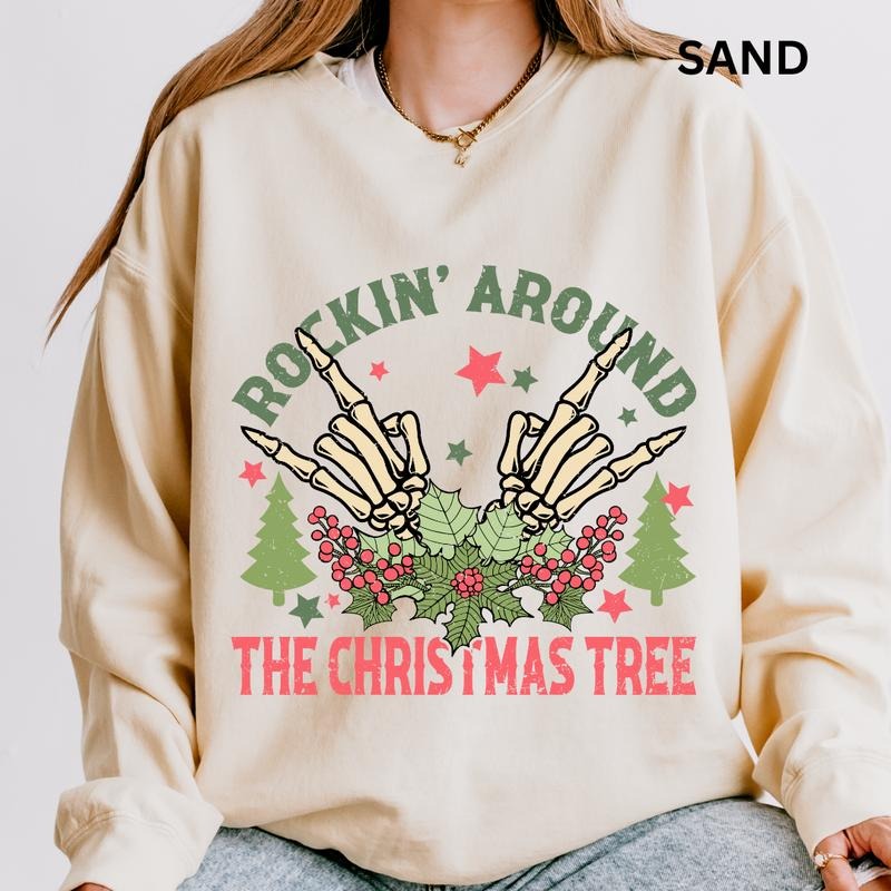 Christmas Crewneck, Rockin' Around The Christmas Tree Sweatshirt, Tis the Season Christmas Truck Sweatshirt, Winter...
