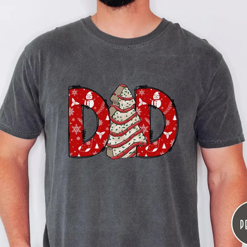 Christmas Dad Tee, Dad Xmas Shirt, Christmas Cake Shirt for Father Hoodie, Sweatshirt | WearSparks.com