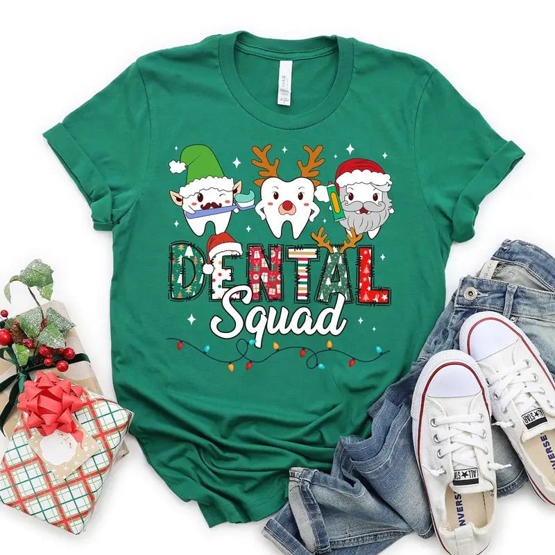 Christmas Dental Squad Unisex T-shirt, Matching Christmas Shirt, Dentist Tee, Dental Clinic Shirt, Dental Team, Dental...