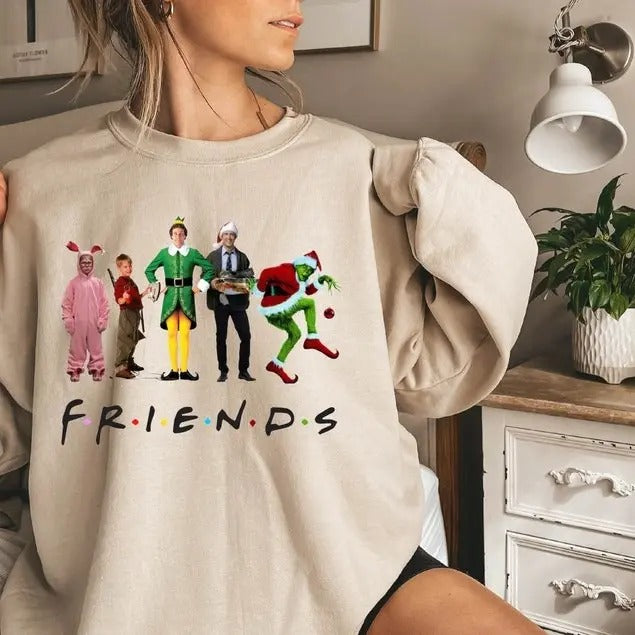 Christmas Friends Sweatshirt, Christmas Movie Sweatshirt, Christmas Hoodies, Christmas Party Sweatshirt, Christmas Gift...