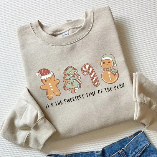 Christmas Gingerbread Sweatshirt, Gingerbread Lover Gift, Christmas Gingerbread Cookie Unisex Crewneck Sweatshirt &...