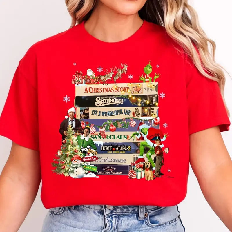 Christmas Movies Sweatshirt, Retro Christmas 90s Movies T-Shirt, Funny Christmas Characters Sweater, Gift For Holiday Hoodie