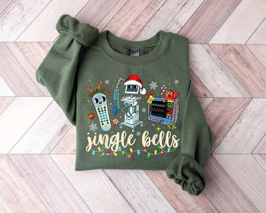 Christmas Nurse Jingle Bells Sweatshirt, Christmas Nursing Sweater, Nurse Life Christmas Shirt, School Nurse Christmas...