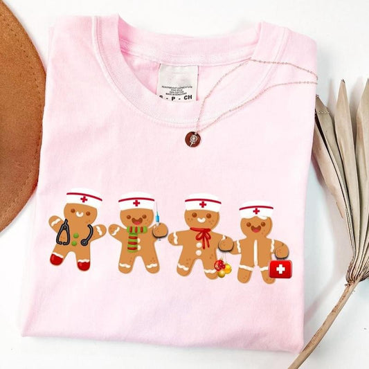 Christmas Nurse Shirt, Nurse Gingerbread Sweatshirt, Nurse Christmas Sweatshirt, Christmas Crew Shirt, Nurse Crew Shirt,...