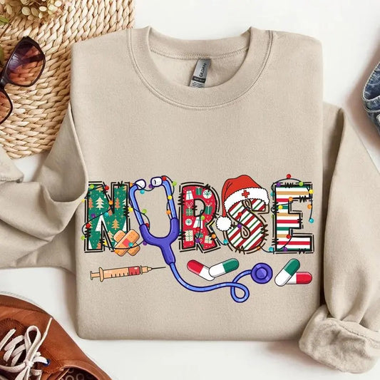 Christmas Nursing Sweatshirt, Nurse Christmas Sweater, Nurse Holiday Shirt, Christmas Gift for Nurse Hoodie | WearSparks.com