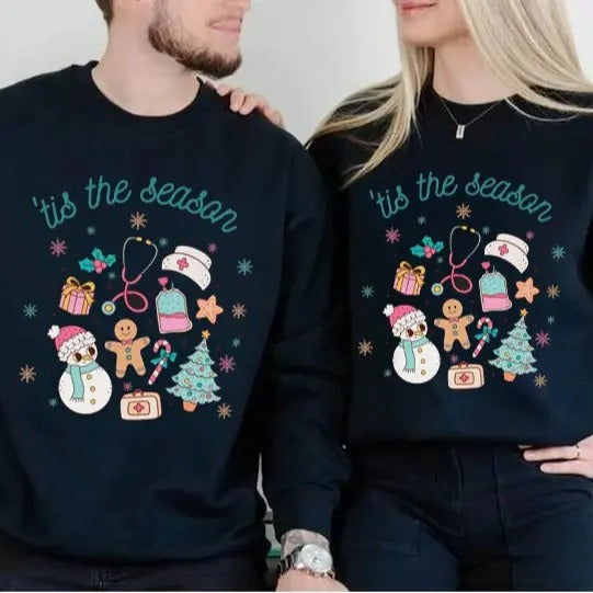 Christmas Nursing Sweatshirt, Nursing School Crewneck, Nurse Christmas Gift Shirt, Medical Christmas Shirt, Nurse...