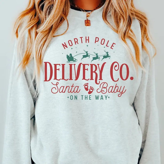 Christmas Pregnancy Announcement Shirt, Santa Baby Christmas Sweatshirt, Pregnancy Announcement Shirt, Christmas...