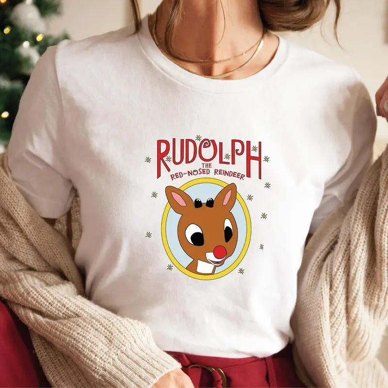 Christmas Rudolph Cute Shirt, the Red-nosed Reindeer TShirt,Christmas Frosty the Snow Man Sweatshirt, Frosty's Snowflake...