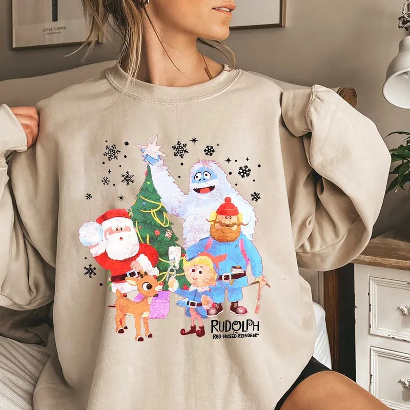 Christmas Rudolph The Red Nosed Reindeer Cute Sweatshirt, Wishlist of Misfits Toys Shirt, Rudolph Christmas Gift Shirt,...
