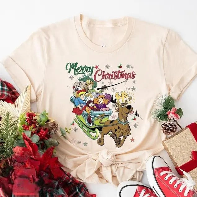 Christmas Scooby Doo Shirt- Sweatshirt, Merry Christmas Scooby Doo Sweatshirt, Family Christmas Shirt, Xmas 2024 Family...
