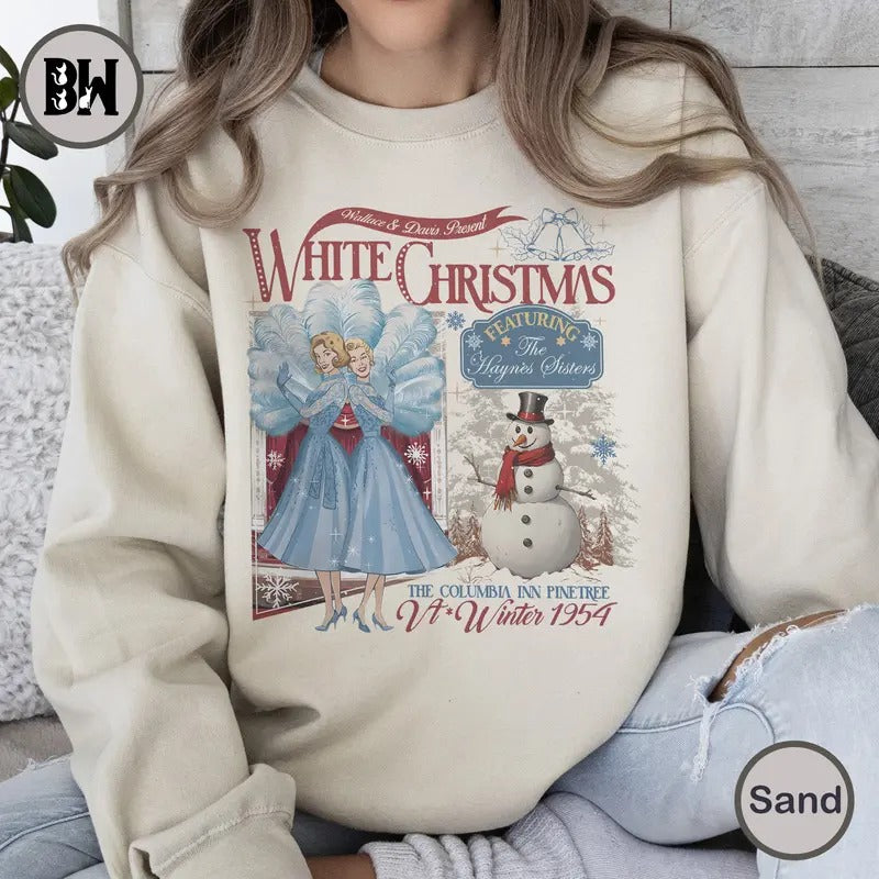 Christmas Sister Sweatshirt, Christmas Shirt, Christmas Movie Watching Shirt, Christmas Holiday, White Christmas Movie...