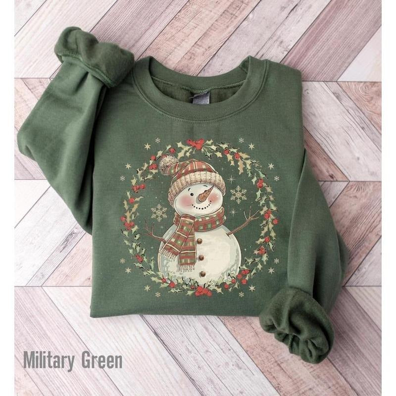 Christmas Snowman Sweatshirt, Hoodie, T