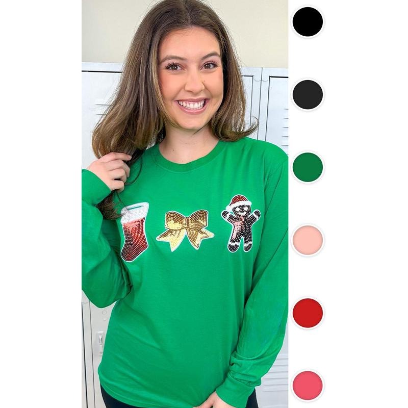 Christmas Sparkle Long Sleeve - Cozy Festive Vibes #ChristmasSparkle #LongSleeveTee #HolidayGlow T-Shirts, Hoodie, Sweatshirt