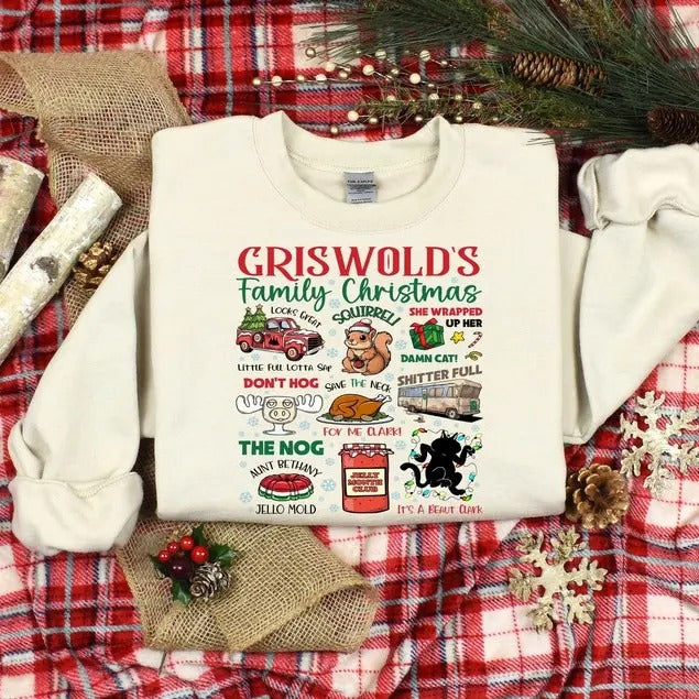 Christmas Sweatshirt, National Lampoons, Christmas Griswolds Vacation Shirt, Griswold Family Tee, Christmas Movie...