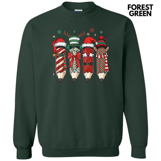 Christmas Teacher Pencils Sweatshirt T-Shirts, Hoodie | WearSparks.com