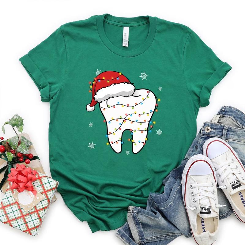 Christmas Teeth Unisex T-shirt, Christmas Dentist Shirt, Christmas Gift For Dentist, Dental Tee Hoodie, Sweatshirt
