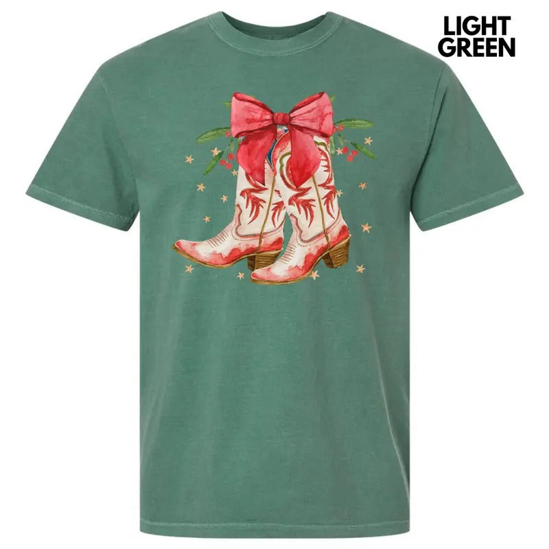 Christmas Time Boots Comfort Colors T-Shirt 'NLB' Hoodie, Sweatshirt | WearSparks.com