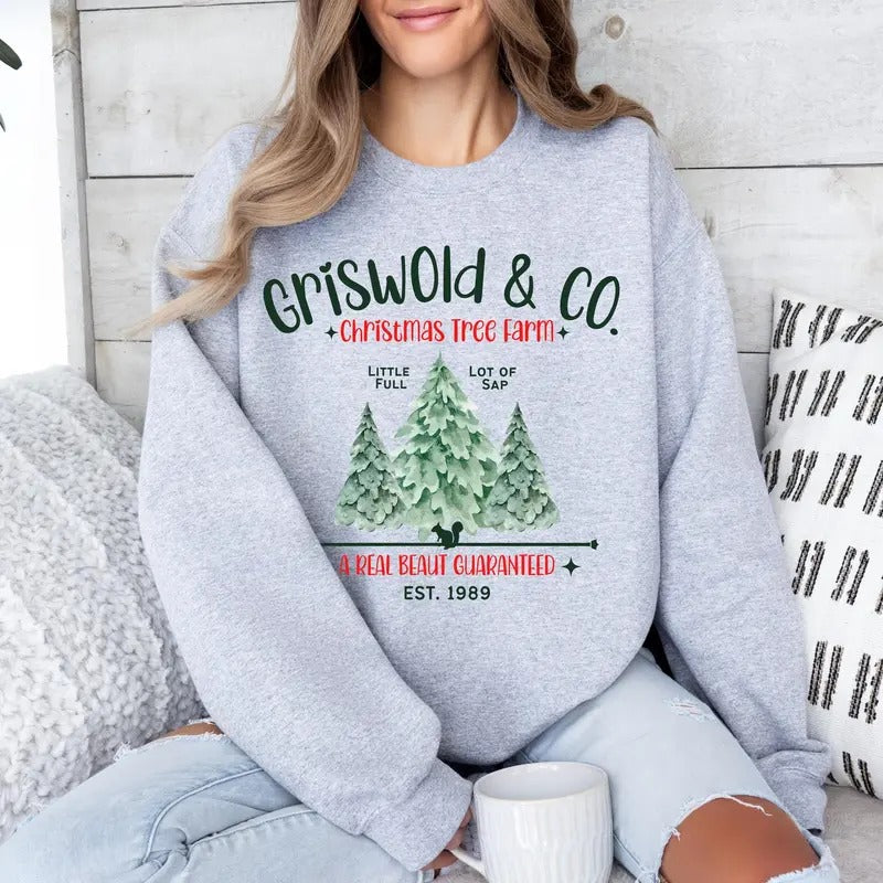 Christmas Tree Farm Sweatshirt - Funny Christmas Sweater - Christmas Party Shirt - Christmas Vacation Sweater
