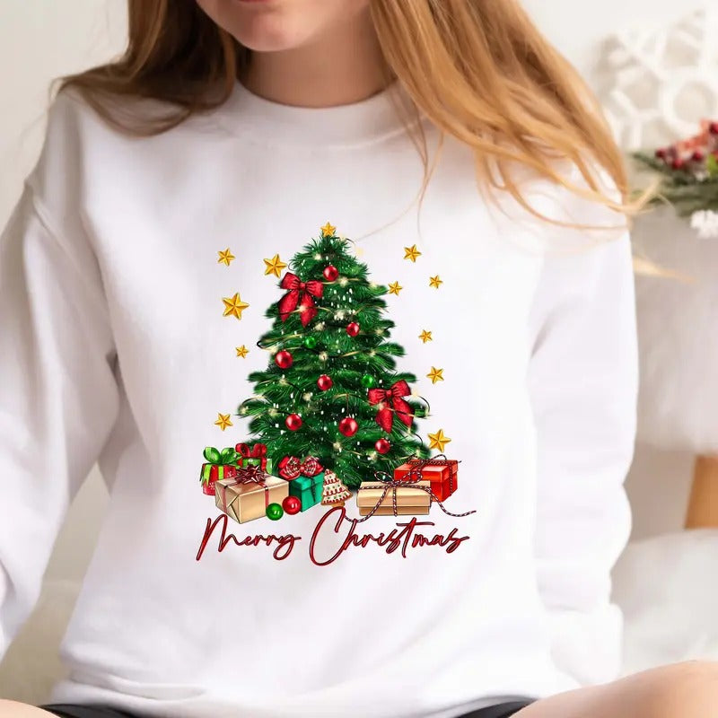 Christmas Tree Shirt, Christmas Shirts for Women, Merry Christmas Shirt, Xmas Family Tee, Cute Christmas Shirt, Xmas Tree...