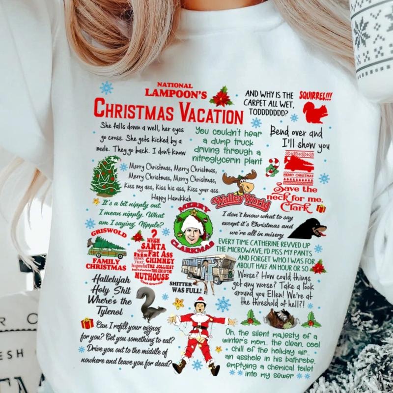 Christmas Vacation Rant Shirt, Christmas Vacation Quotes, Clark Griswold Sweatshirt, National Lampoons Vacation...