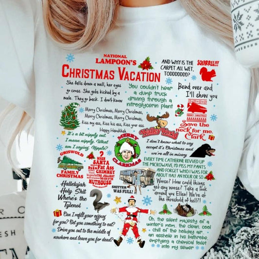 Christmas Vacation Rant Shirt, Christmas Vacation Quotes, Clark Griswold Sweatshirt, National Lampoons Vacation...
