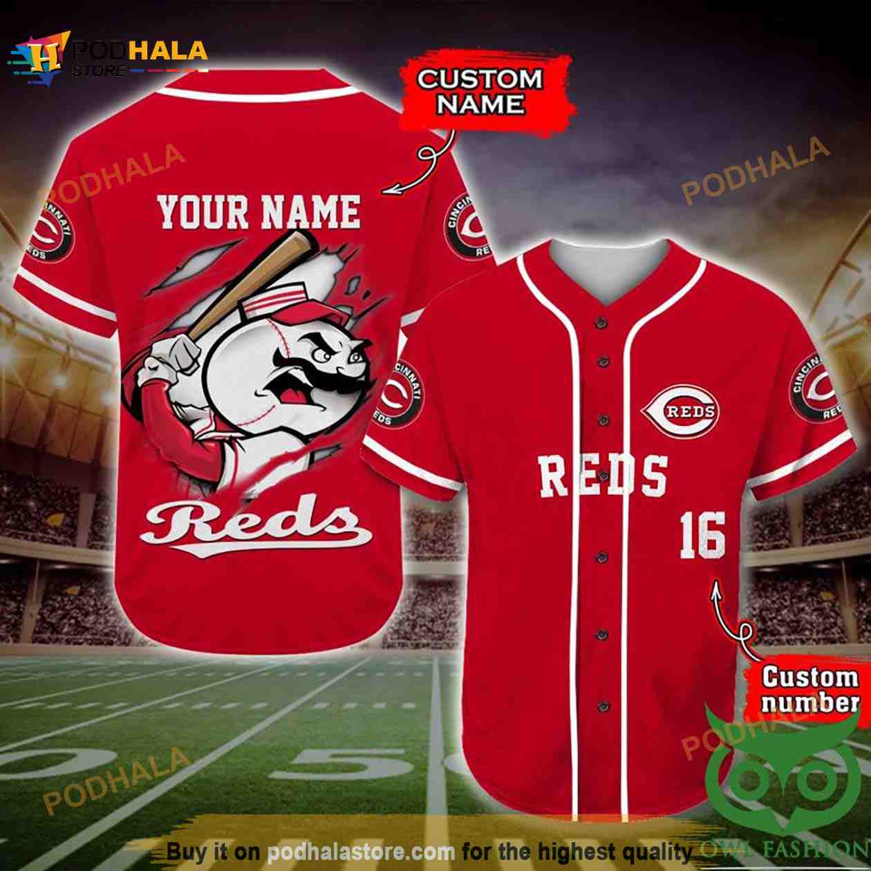 Cincinnati Reds 3D Baseball Jersey Personalized Gift, Custom Name Number