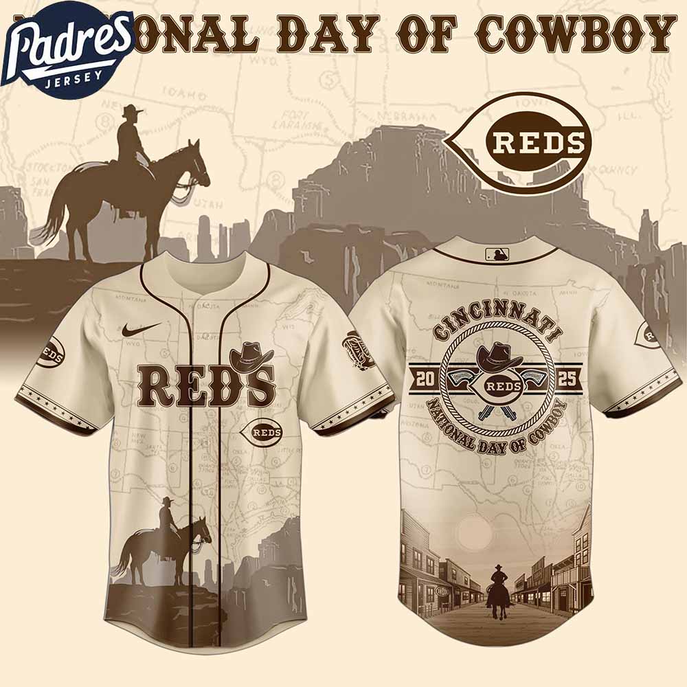 Cincinnati Reds MLB X National Day Of Cowboy Personalized Baseball Jersey - Padres Jersey Oasis: Elevate Your Baseball...