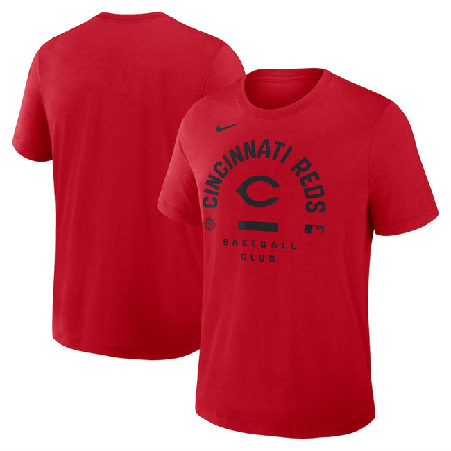 Cincinnati Reds Red Collection Early Work Tri-Blend Dri-FIT T-Shirt