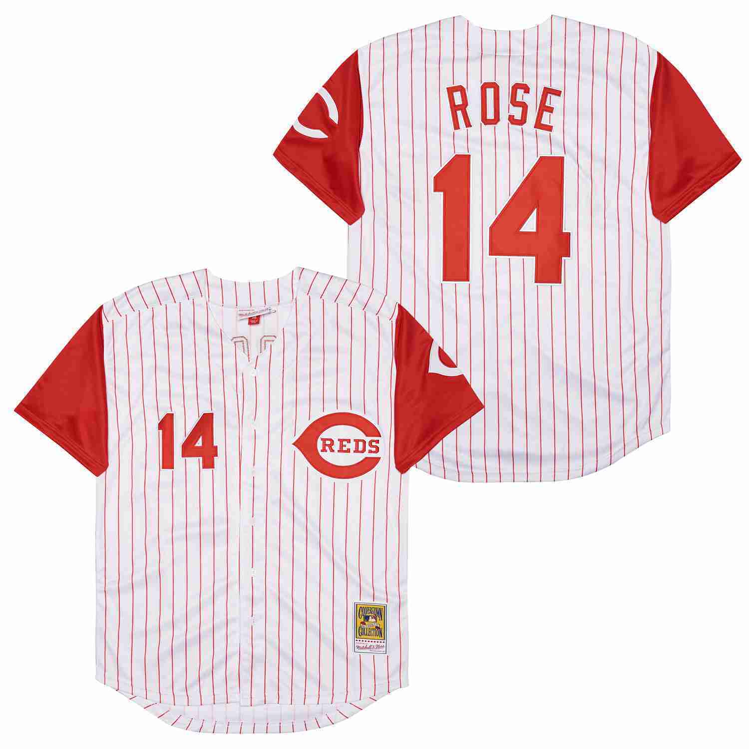 Cincinnati Reds #14 Pete Rose Reds 14 White Red Red Retro