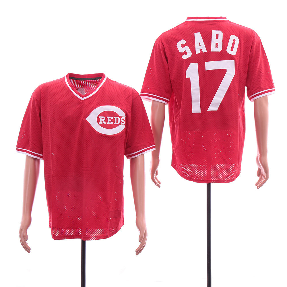 Cincinnati Reds #17 Chris Sabo Reds 17 Red BP Retro