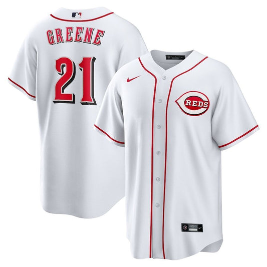 Cincinnati Reds #21 Hunter Greene Home Replica Jersey - White