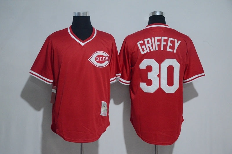 Cincinnati Reds #30 Ken Griffey Jr Style 3