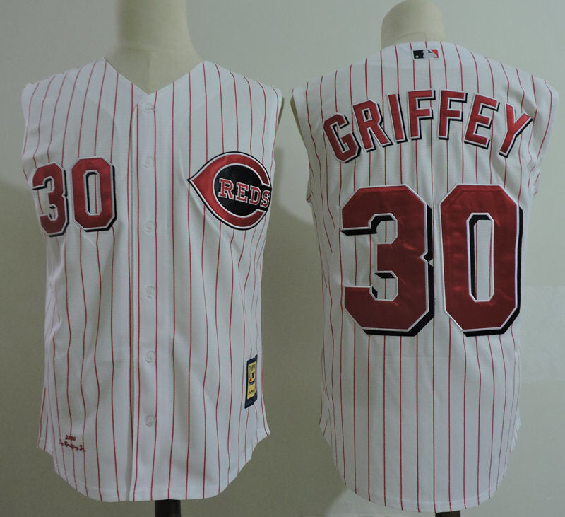 Cincinnati Reds #30 Ken Griffey Jr Style 4